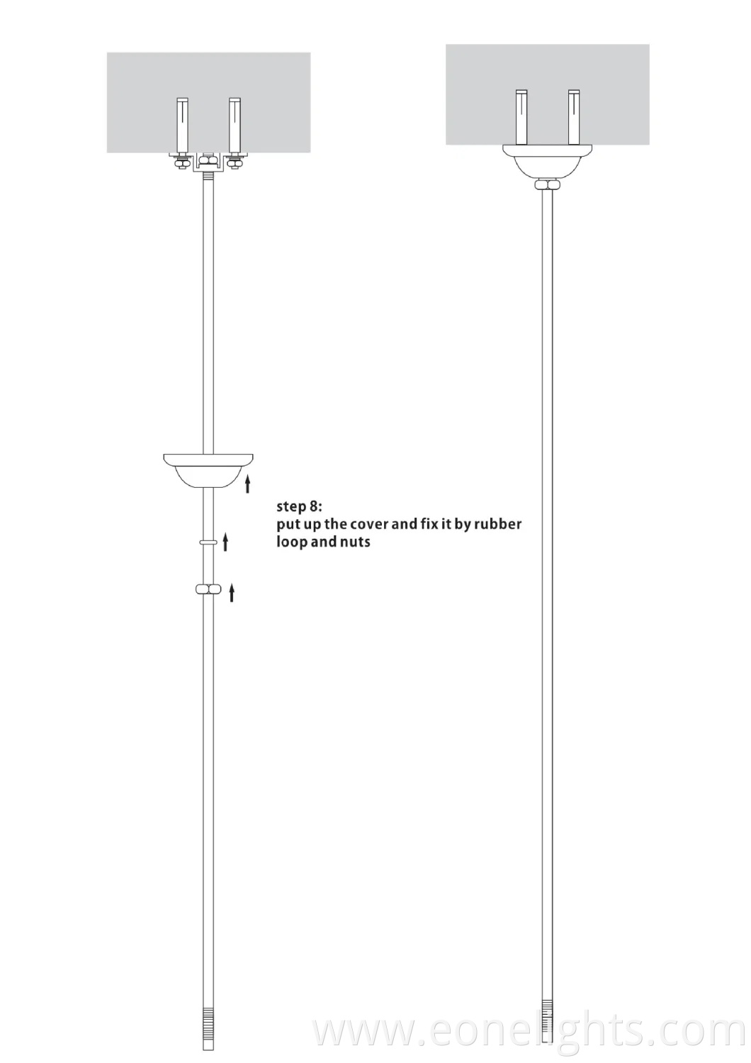 Factory Direct Sale Long Hollow Bolts Matte Surface Treatment Lamp Ceiling Fittings Light Poles